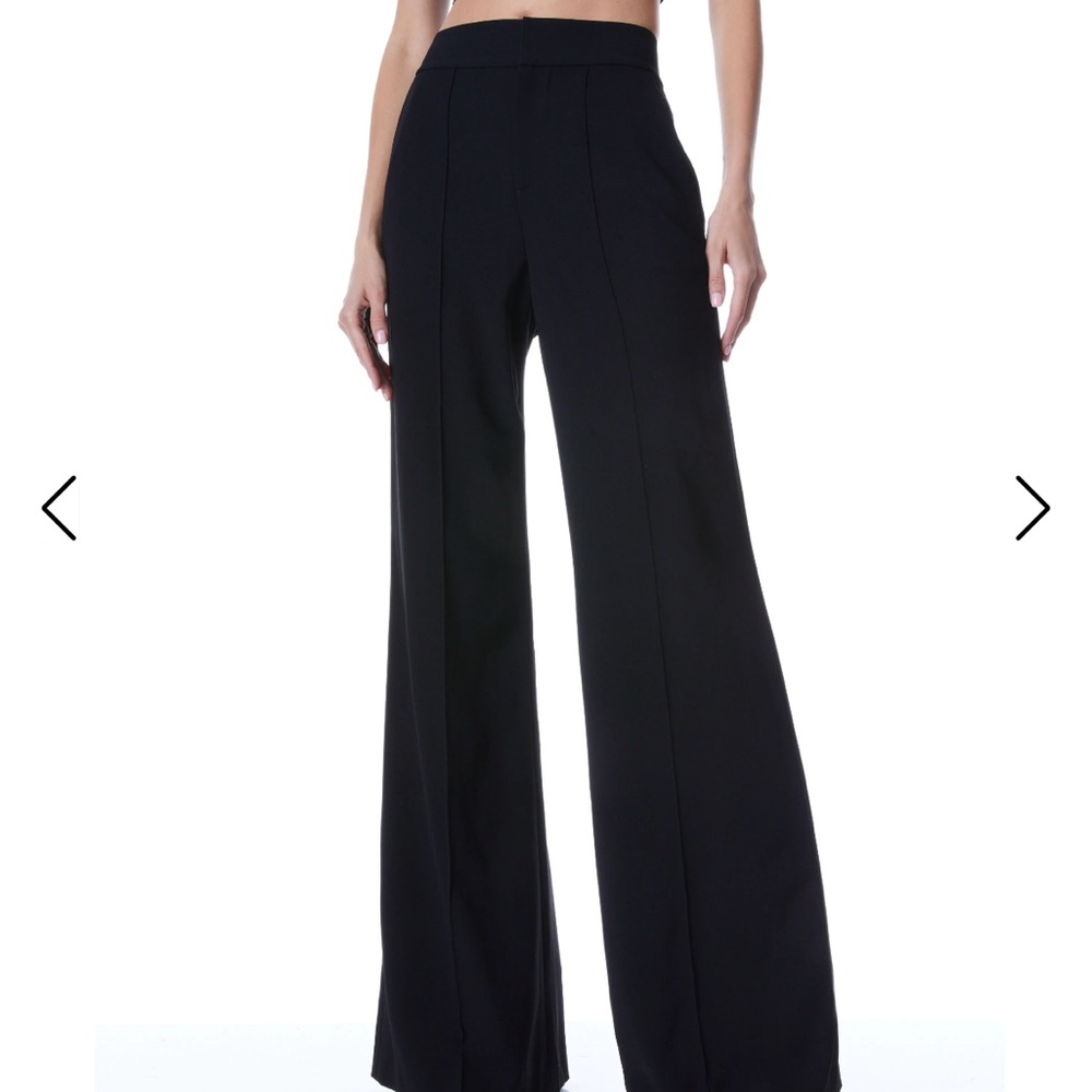 Alice + Olivia Dylan Black Wide Leg Pants